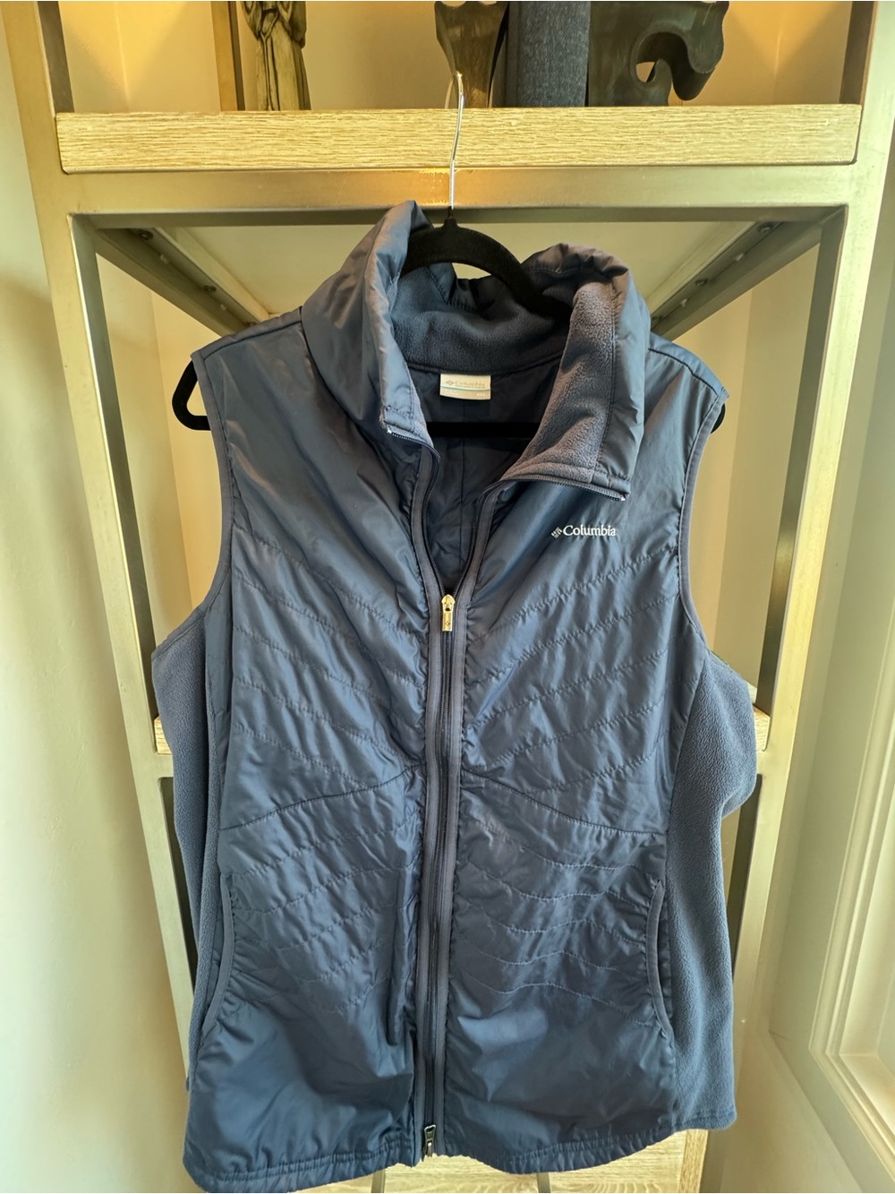 Columbia Women's Slate Blue Quilted Fleece-Lined Vest